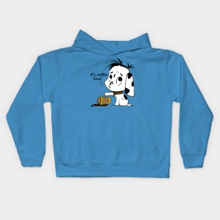 It's Coffee Time Puppy Kids Hoodie